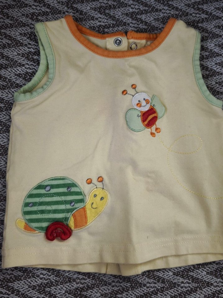 Sarı Kız Çocuk Düğmeli Kolsuz Yelek askılı penye - Görsel 2