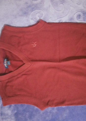 Kırmızı V Yakalı penye bordo süveter çocuk sıfır ürün - Görsel 3