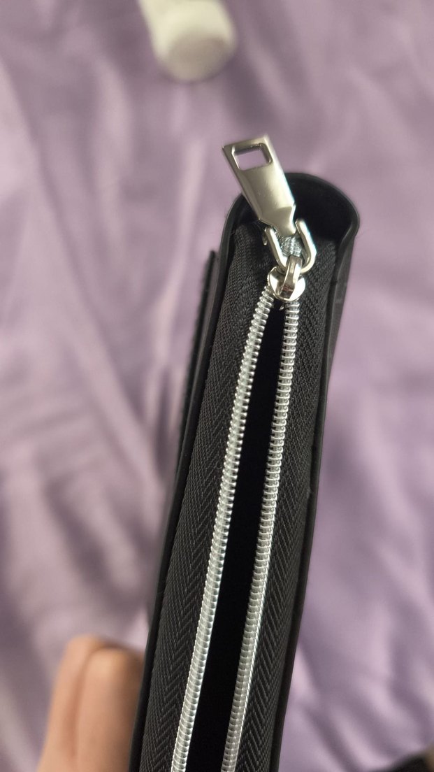 Siyah Parisian Desenli Fermuarlı Makyaj Çantası - Görsel 3