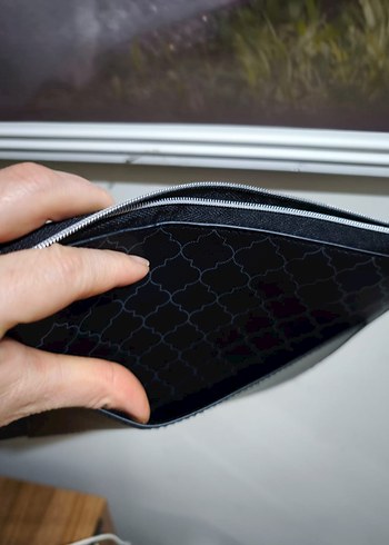 Lanvin Siyah Fermuarlı Makyaj Çantası - Görsel 6