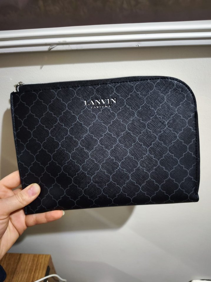 Lanvin Siyah Fermuarlı Makyaj Çantası - Görsel 2