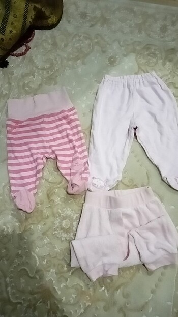 Kız bebek pijama ayaklı penye kadife yenidoğan 03aya uyumlu 