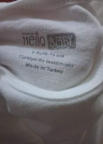 HelloBaby Hello Baby Beyaz Bebek Tisortu Zibin