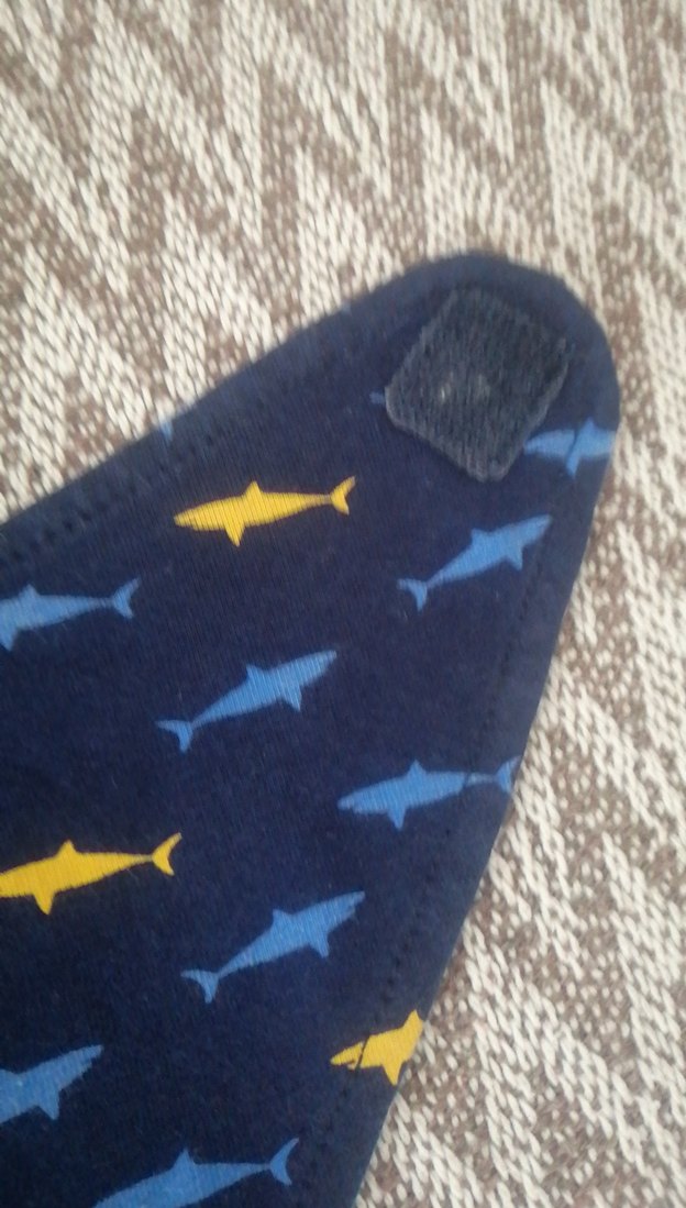 Lacivert Bebek Önlüğü Balık Desenli cirtli yakalık - Görsel 3