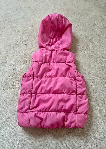 Kız Çocuk Pembe Kapüşonlu Yelek - Görsel 2