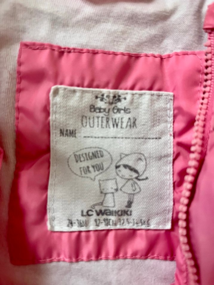 Kız Çocuk Pembe Kapüşonlu Yelek - Görsel 3