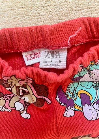 Kız Çocuk Renkli Baskılı Örme Tayt - Görsel 2