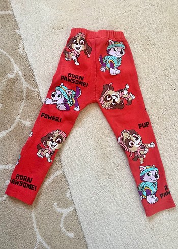 Kız Çocuk Renkli Baskılı Örme Tayt - Görsel 3