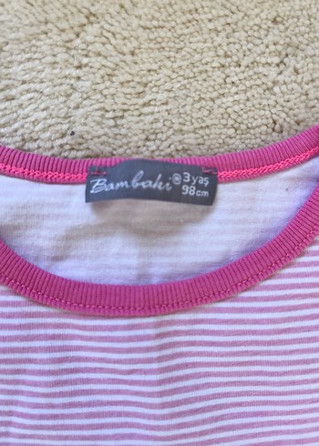 Kız Çocuk Pile Detaylı Kısa Kollu Tişört - Görsel 2