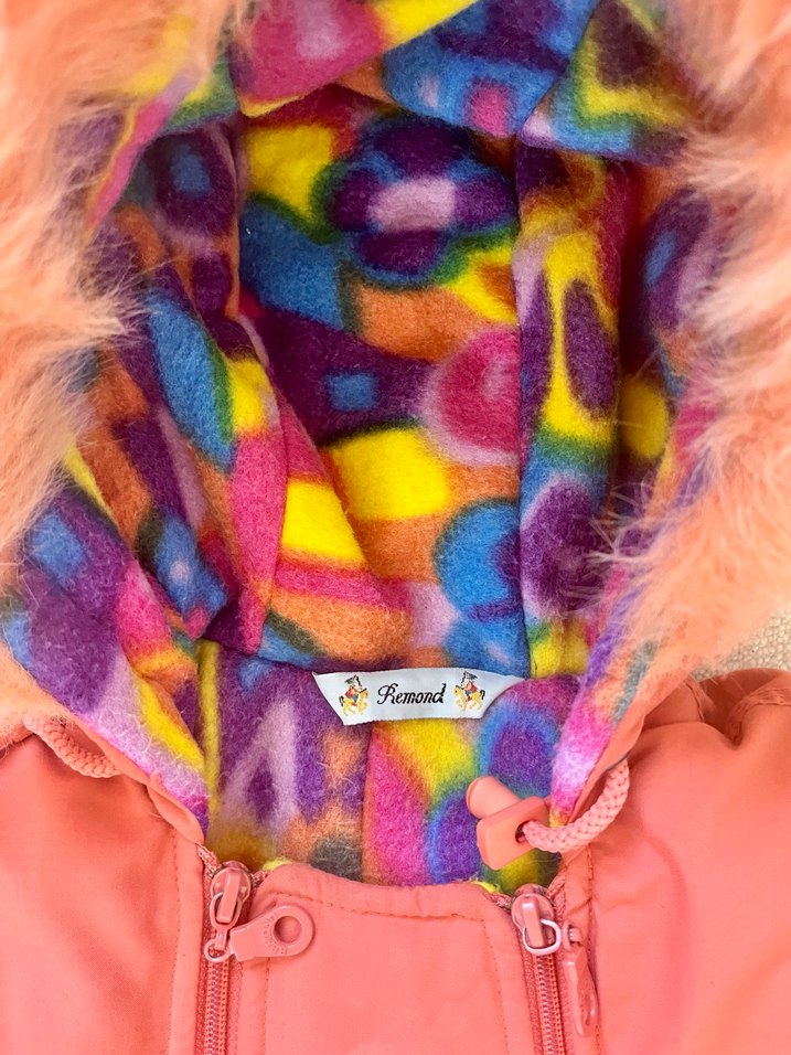 Kız Bebek Renkli Kürklü Kış Tulumu - Görsel 2