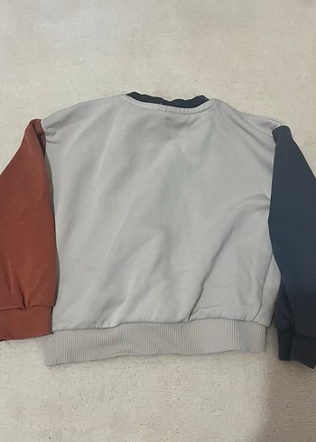 Erkek Çocuk Gri Uzun Kollu Baskılı Sweatshirt - Görsel 2
