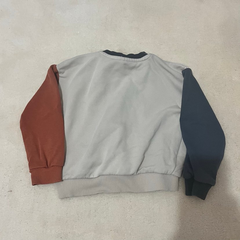 Erkek Çocuk Gri Uzun Kollu Baskılı Sweatshirt - Görsel 2