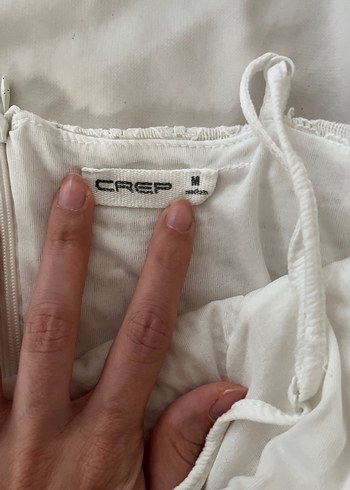 Dantel Detaylı Beyaz Kolsuz Midi Elbise - Görsel 3