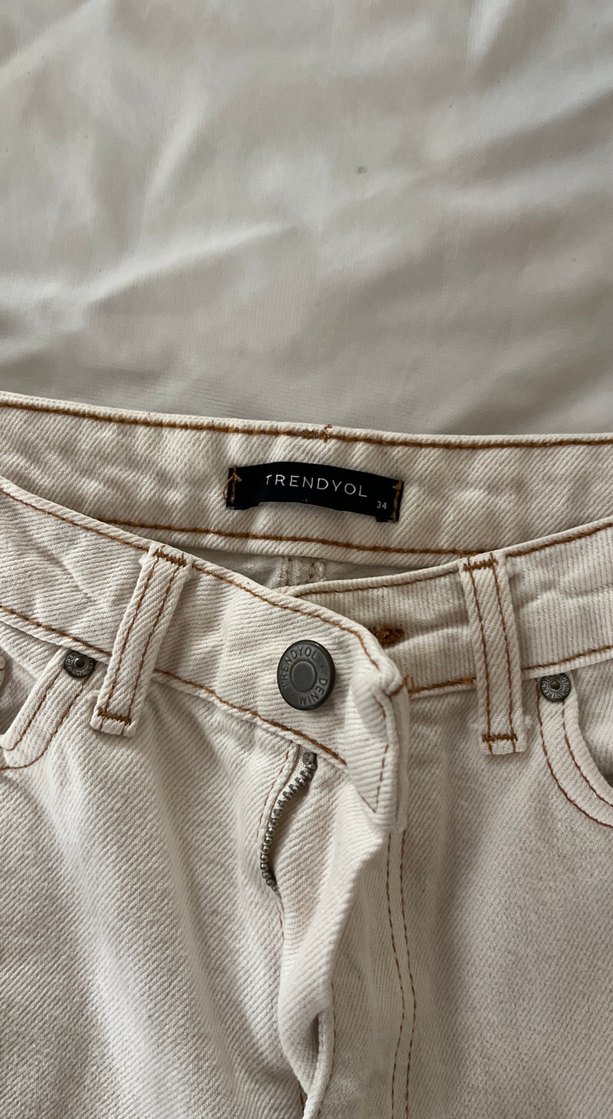 Bej Regular Fit Kadın Jean - Görsel 2