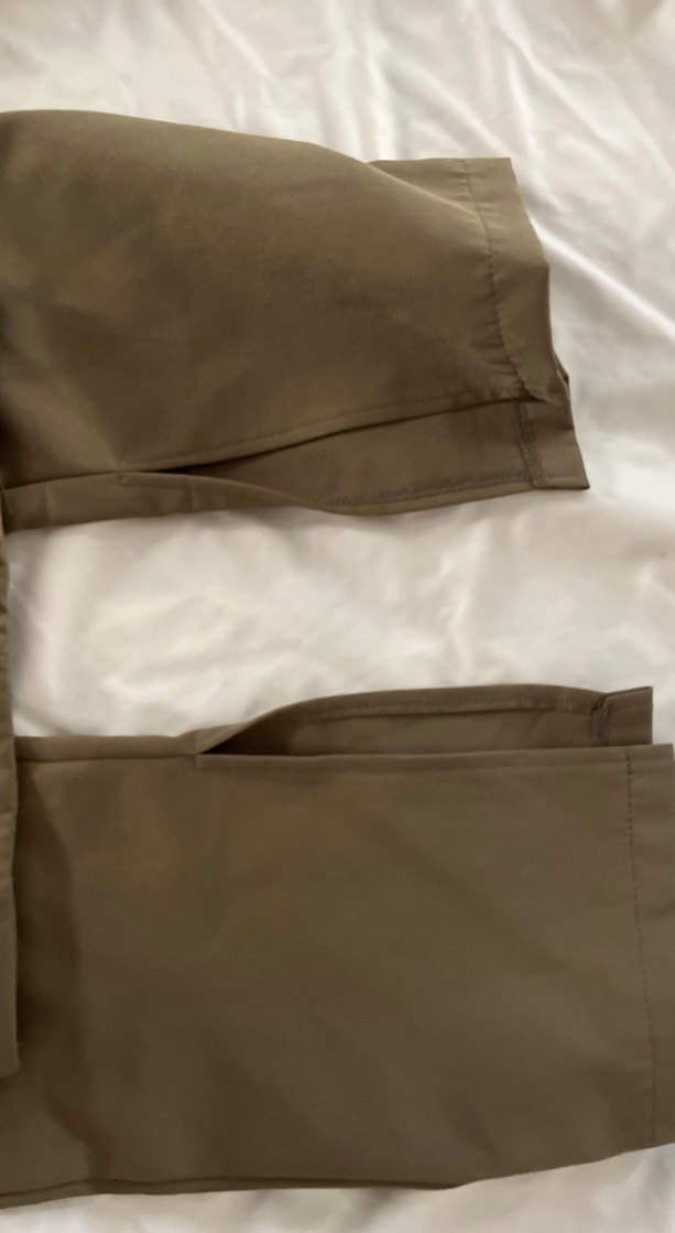 Haki Kadın Midi Kumaş Pantolon - Görsel 5