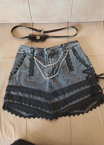 Choker hediyeli tasarım y2k etek