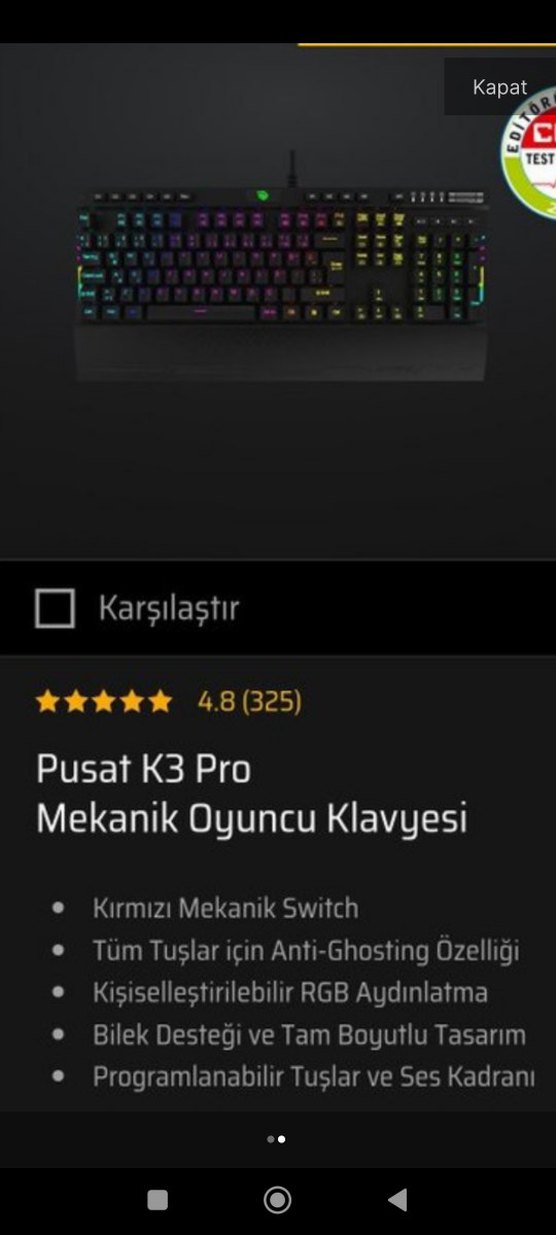 Monster Pusat K3 Pro Mekanik Oyuncu Klavyesi Siyah - Görsel 3