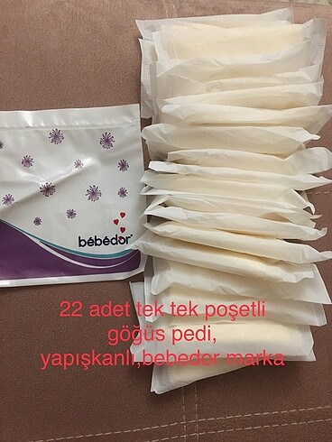 Bebedor tek tek poşetli göğüs pedi 22 adet