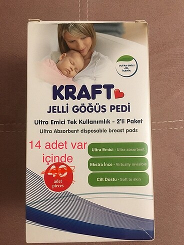 Kraft Jelli, Paketli Göğüs Pedi 14 adet+ hediye 2 adet