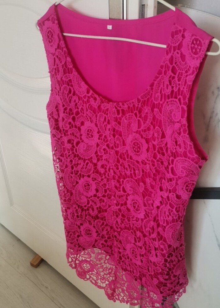 Bayan sıfır kol bluz - Görsel 2