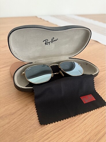 Orijinal Rayban beşgen model buz gri aynalı