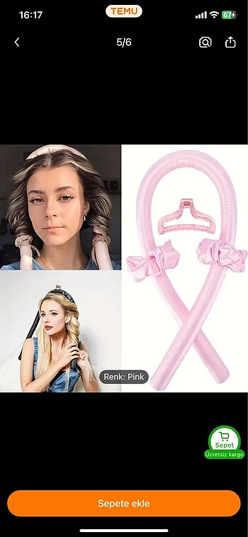 diğer Beden pembe Renk Saç Sosisi