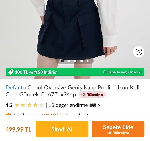 m Beden Crop Gömlek