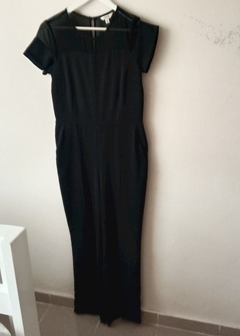 Kadın Siyah Kemerli Uzun Tulum - Görsel 2