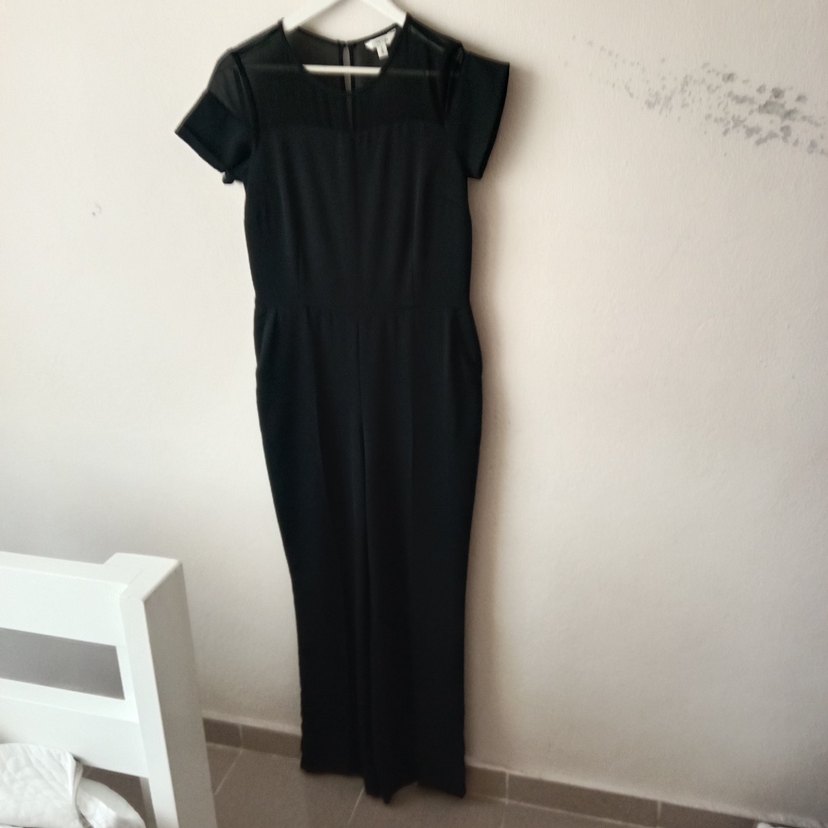 Kadın Siyah Kemerli Uzun Tulum - Görsel 2