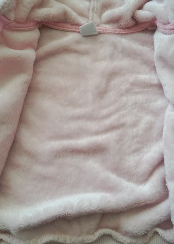 Diğer Kız Çocuk Kapüşonlu Nakışlı Pembe Mont