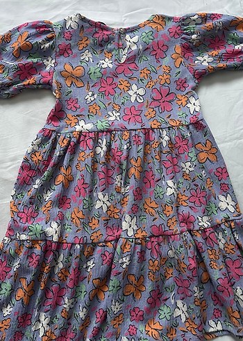 Çiçek Desenli Bohem Kız Elbisesi - Görsel 5