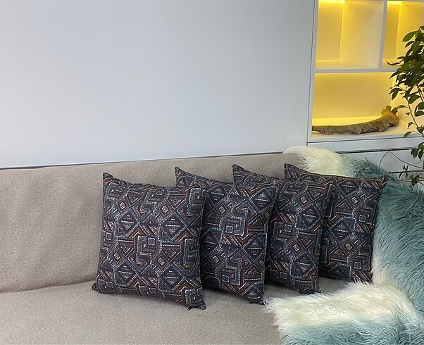 4 adet 45*45 Kırlent kılıfı