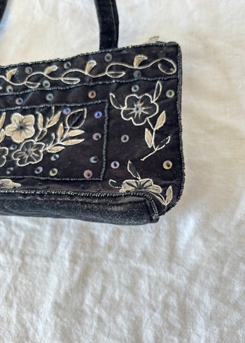 American Vintage Nakışlı Boncuklu Siyah Bohem Kadın Çanta