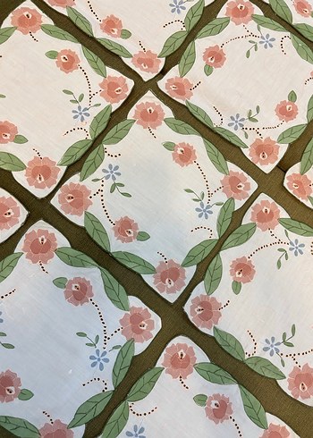 Nakışlı Vintage Pastel Renkli sehpa büfe Örtüsü - Görsel 3