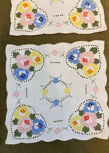 Nakışlı Çok Renkli Sehpa Büfe Örtüsü - Görsel 4