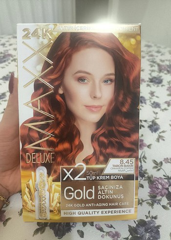 24K Gold Saç Boyası 8.45 Tarçın Bakır - Görsel 2