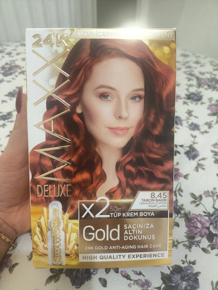 24K Gold Saç Boyası 8.45 Tarçın Bakır - Görsel 2