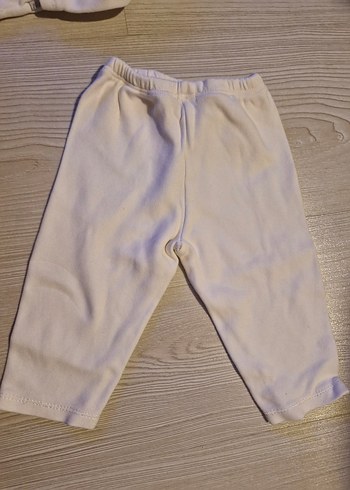 Nakışlı Beyaz Pamuklu Bebek Takım - Görsel 4