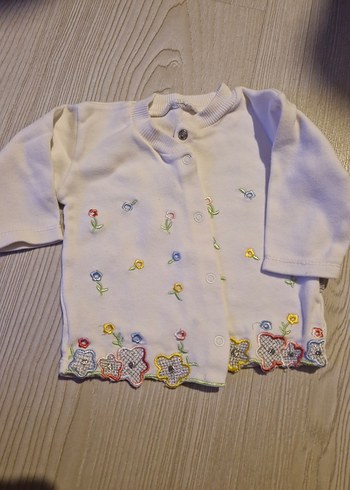 Nakışlı Beyaz Pamuklu Bebek Takım - Görsel 3