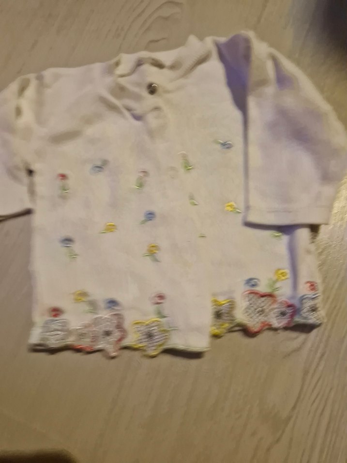 Nakışlı Beyaz Pamuklu Bebek Takım - Görsel 2