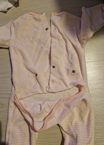 Nakışlı Pembe havlu Bebek Tulum - Görsel 4