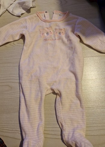 Nakışlı Pembe havlu Bebek Tulum - Görsel 3