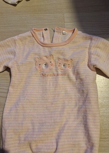 Nakışlı Pembe havlu Bebek Tulum - Görsel 2