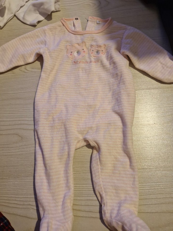 Nakışlı Pembe havlu Bebek Tulum - Görsel 3