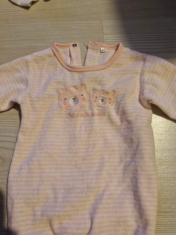 Nakışlı Pembe havlu Bebek Tulum - Görsel 2