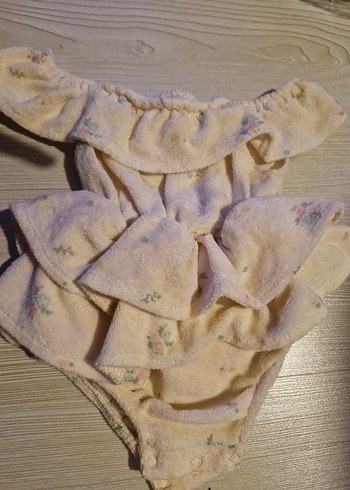 Fırfırlı Beyaz Bebek Kız Tulum - Görsel 2