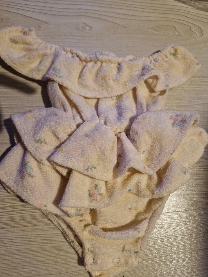 Fırfırlı Beyaz Bebek Kız Tulum - Görsel 2