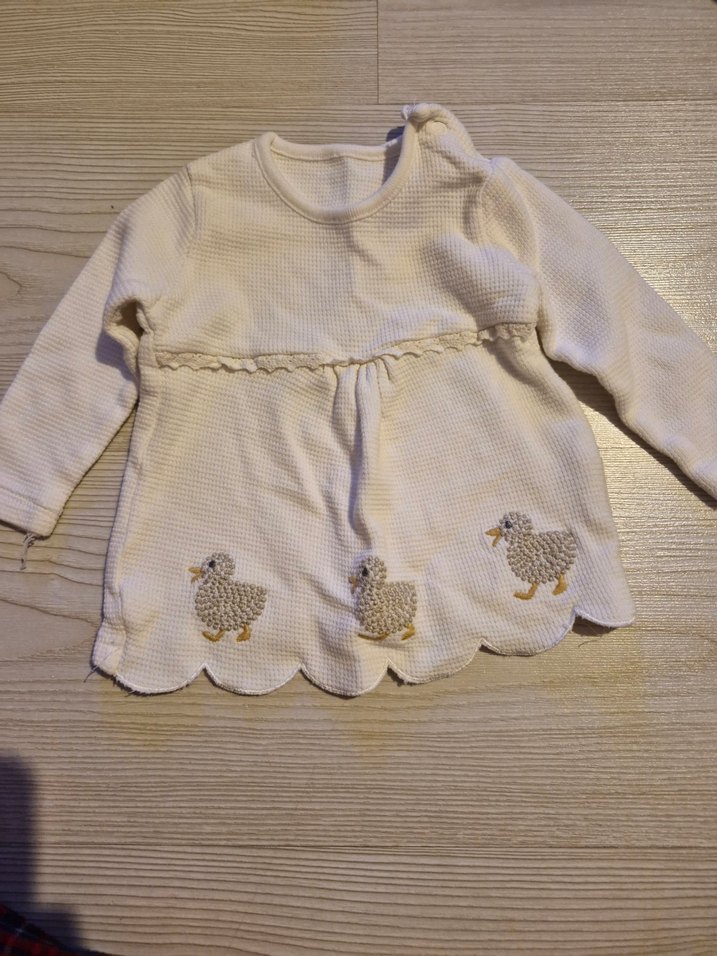 Beyaz ördek  Nakışlı Bebek Kız Takımı - Görsel 3