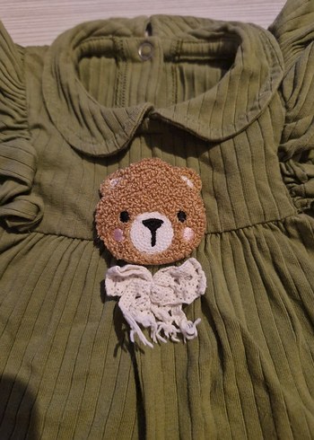 Kız bebek haki alt üst takım - Görsel 2