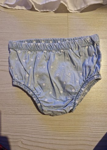 Kız Çocuk Beyaz Fırfırlı Kot Elbise - Görsel 2